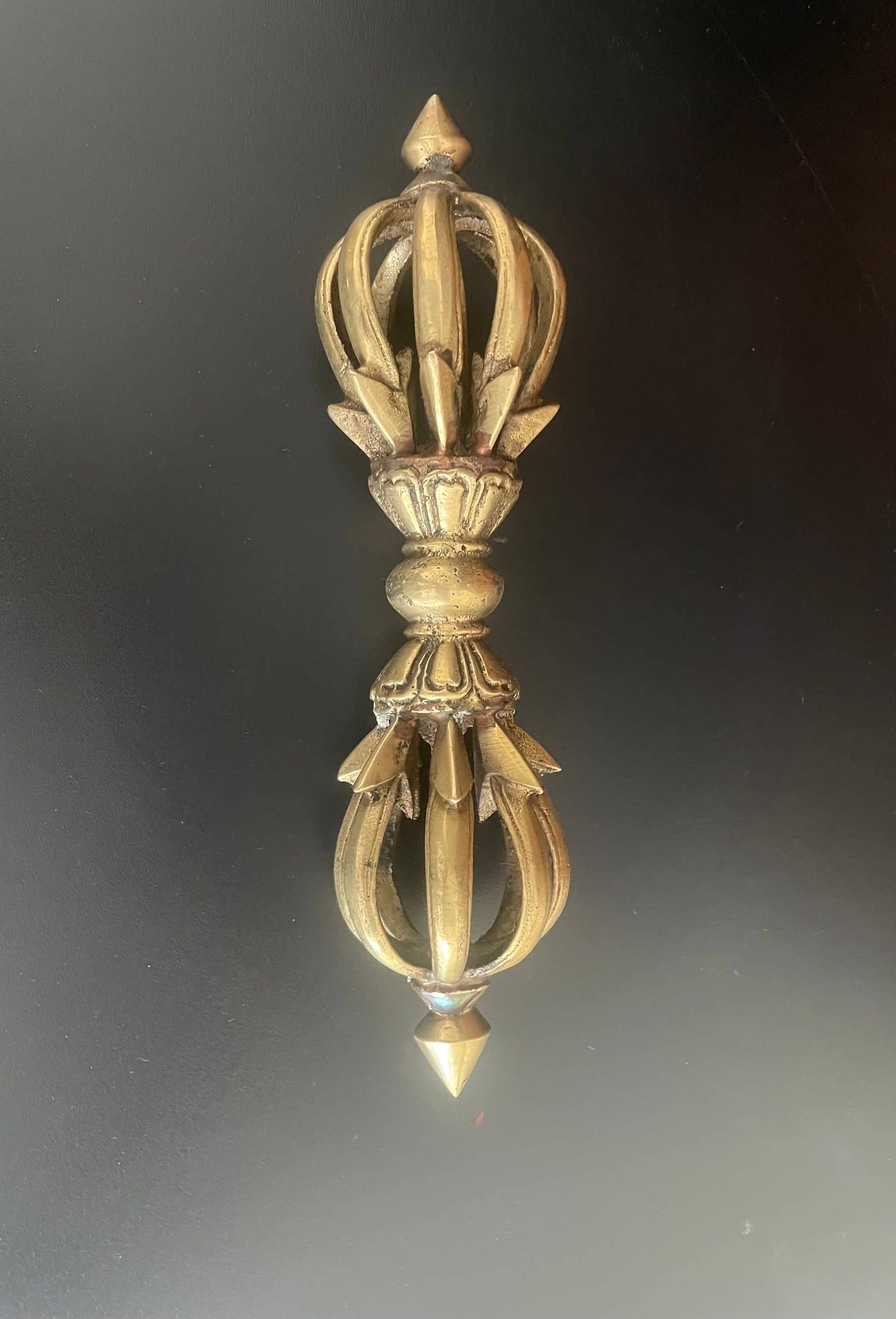 Handmade Tibetan Brass Dorje Vajra Meditation Decor