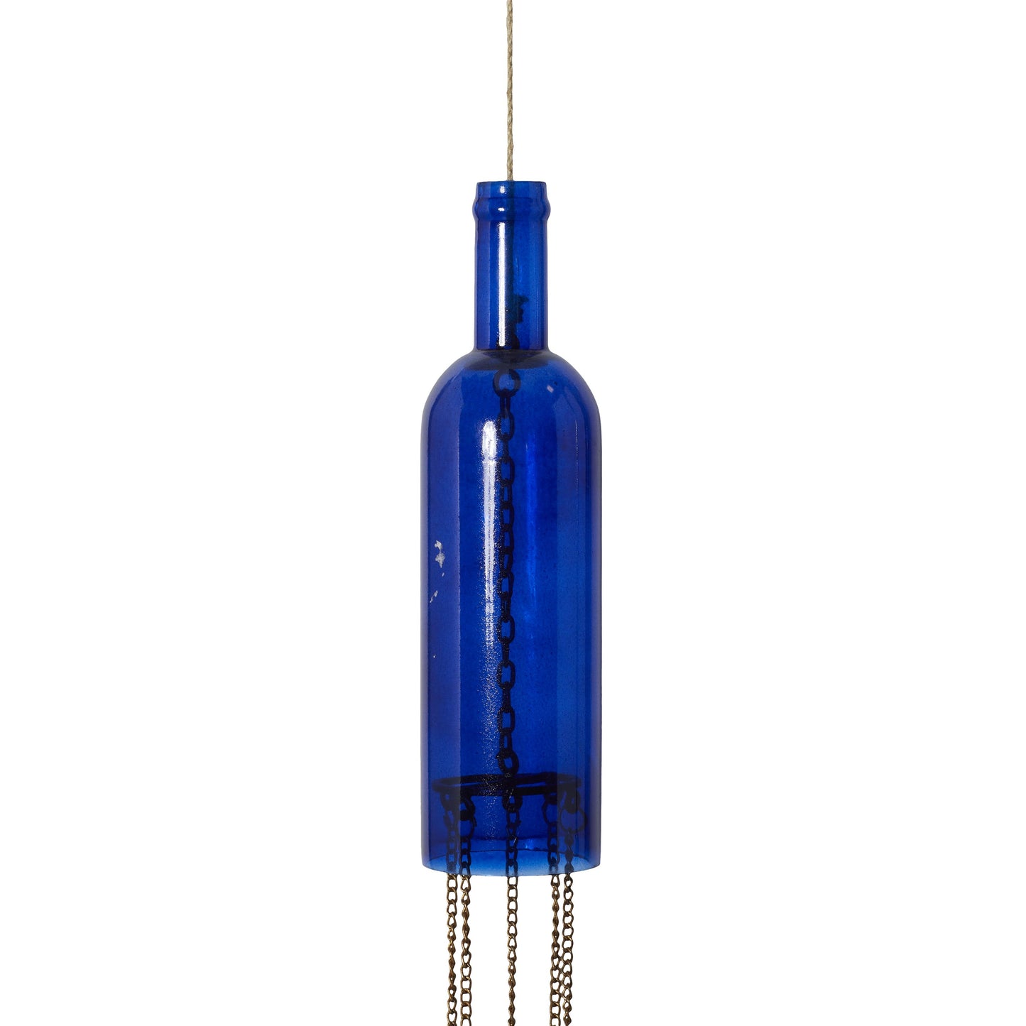 Eclectic Blue Glass Windchime