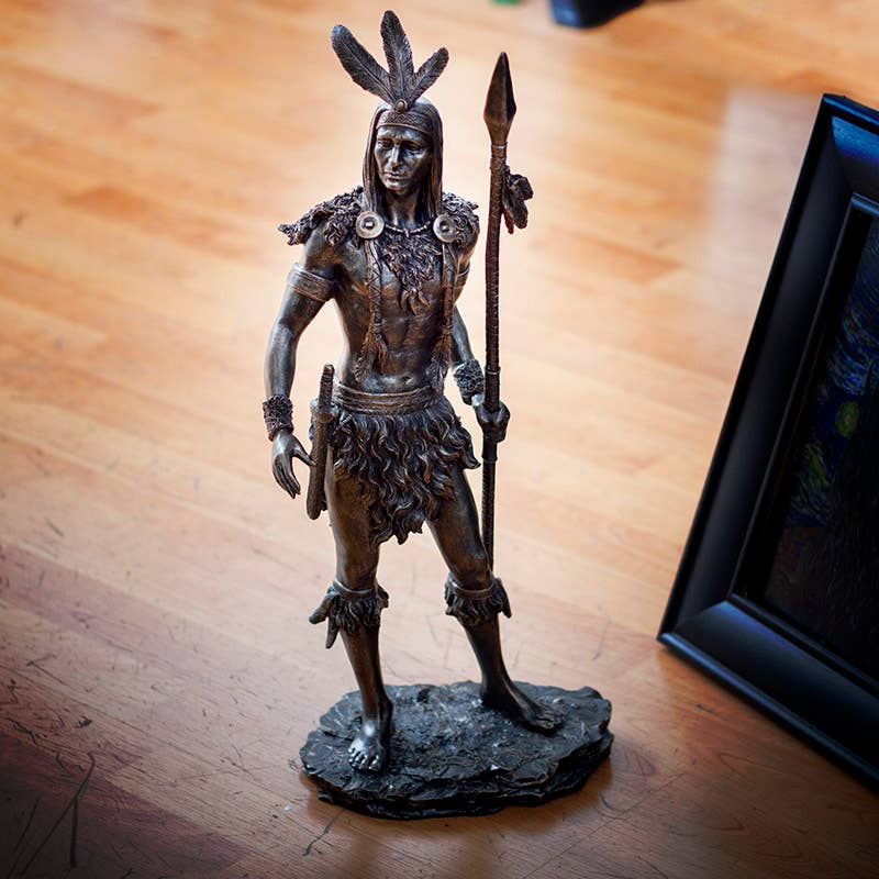 American West Native American Indian with Spear