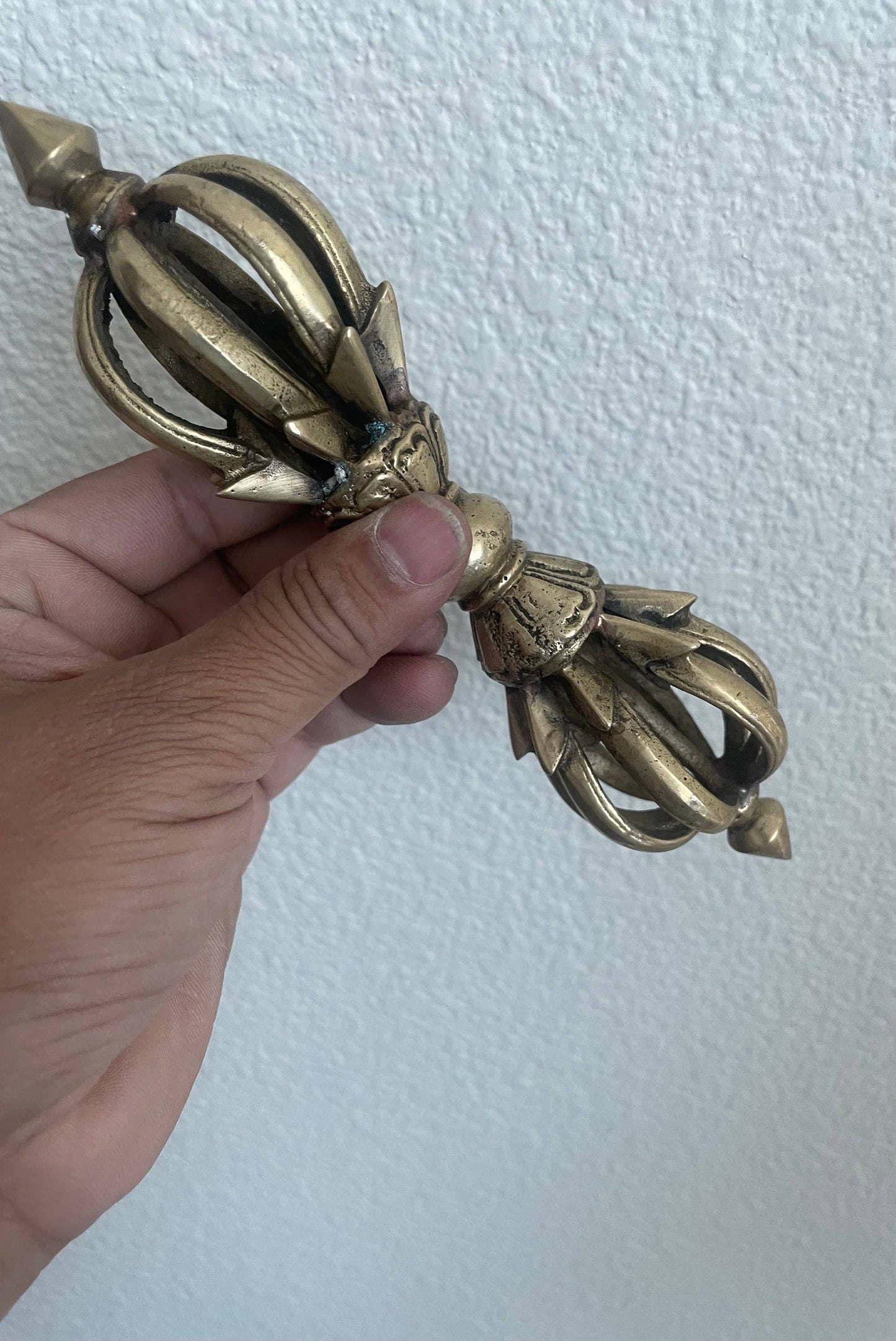 Handmade Tibetan Brass Dorje Vajra Meditation Decor