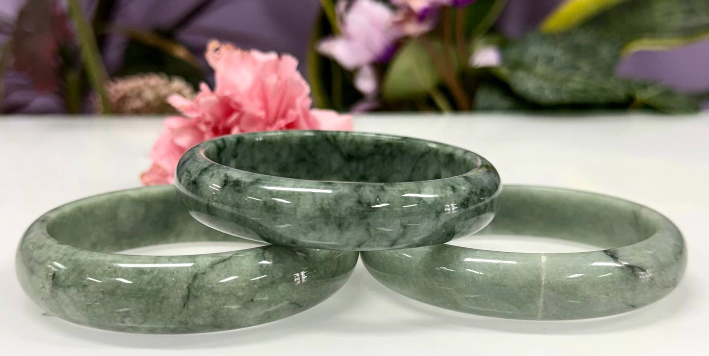 Natural Burma Jade Bangle Bracelet Crystal Healing Energy 
