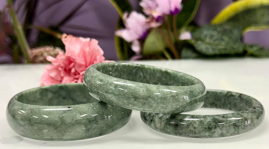 Natural Burma Jade Bangle Bracelet Crystal Healing Energy 