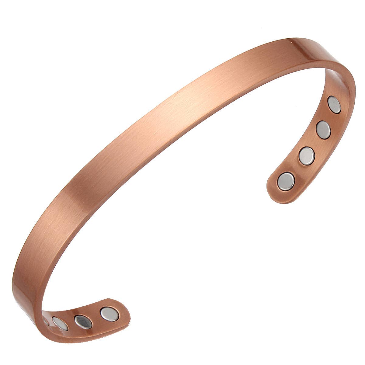 Polished Copper Magnetic Energy Couple Bracelet: 11Magnetic
