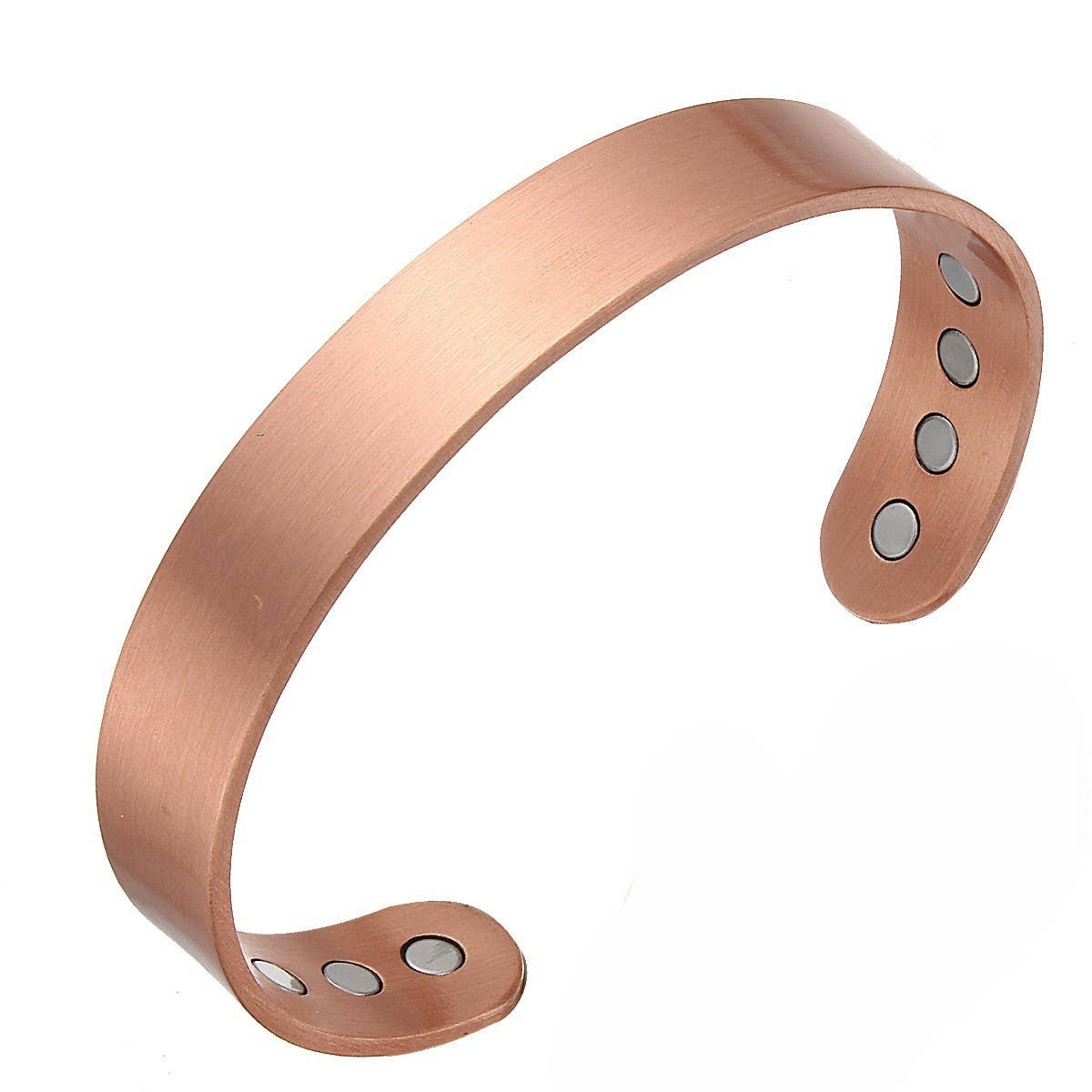 Polished Copper Magnetic Energy Couple Bracelet: 11Magnetic