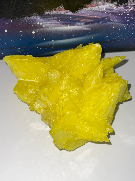 Yellow Sulfur Raw Crystal Cluster